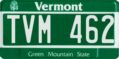 VT license plate TVM462