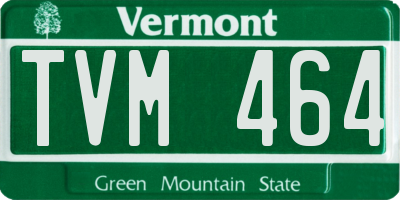 VT license plate TVM464