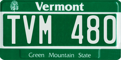 VT license plate TVM480