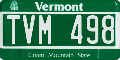 VT license plate TVM498