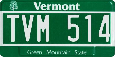 VT license plate TVM514