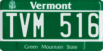 VT license plate TVM516