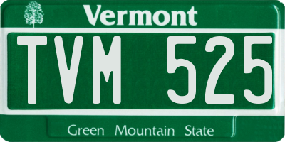 VT license plate TVM525