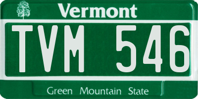 VT license plate TVM546