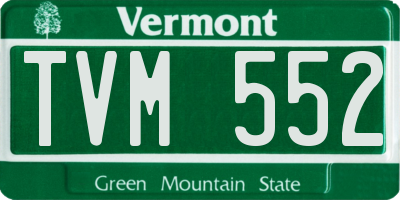 VT license plate TVM552