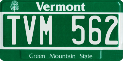 VT license plate TVM562