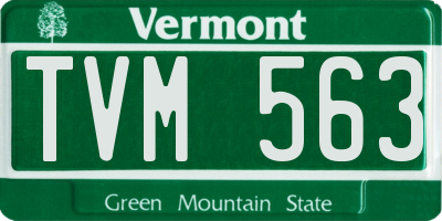 VT license plate TVM563
