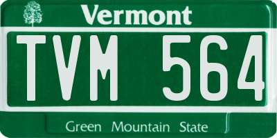 VT license plate TVM564
