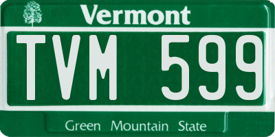 VT license plate TVM599
