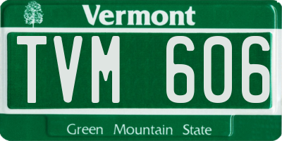 VT license plate TVM606