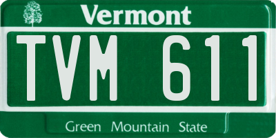 VT license plate TVM611