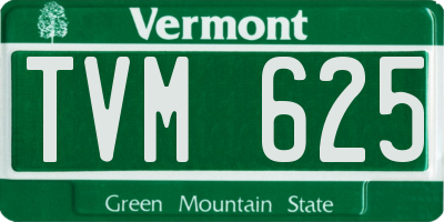 VT license plate TVM625