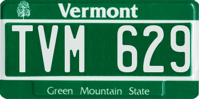 VT license plate TVM629
