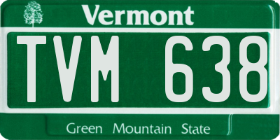 VT license plate TVM638