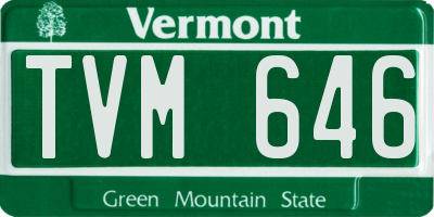 VT license plate TVM646