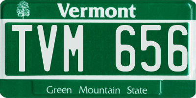 VT license plate TVM656