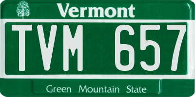 VT license plate TVM657