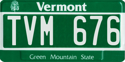 VT license plate TVM676