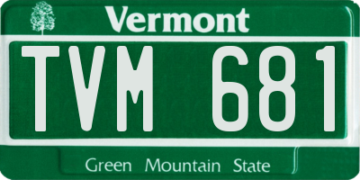 VT license plate TVM681