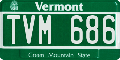 VT license plate TVM686