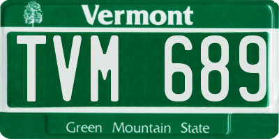 VT license plate TVM689