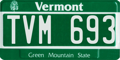 VT license plate TVM693