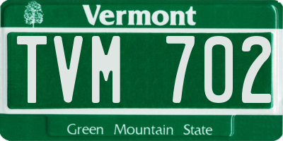 VT license plate TVM702