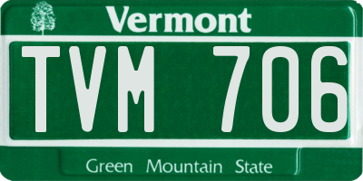 VT license plate TVM706
