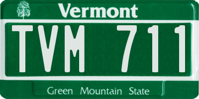 VT license plate TVM711