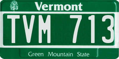 VT license plate TVM713