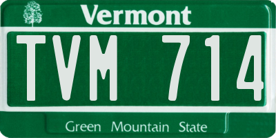 VT license plate TVM714