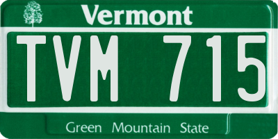 VT license plate TVM715