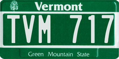 VT license plate TVM717