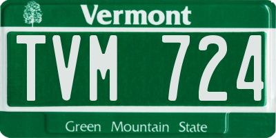VT license plate TVM724
