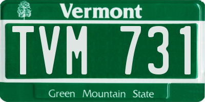 VT license plate TVM731