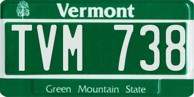 VT license plate TVM738