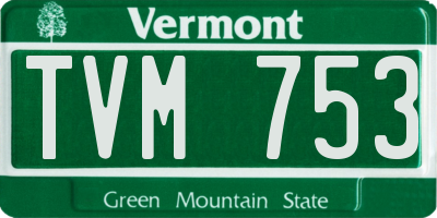 VT license plate TVM753