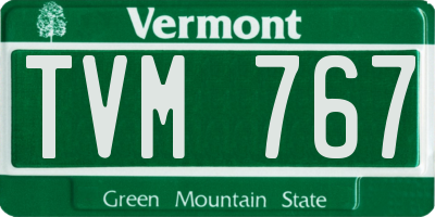 VT license plate TVM767