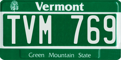 VT license plate TVM769