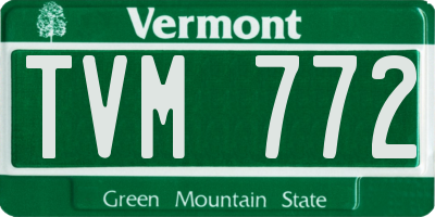 VT license plate TVM772