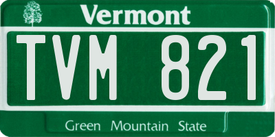 VT license plate TVM821