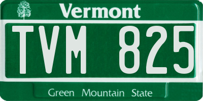 VT license plate TVM825