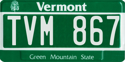 VT license plate TVM867
