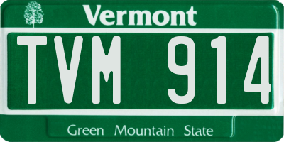 VT license plate TVM914