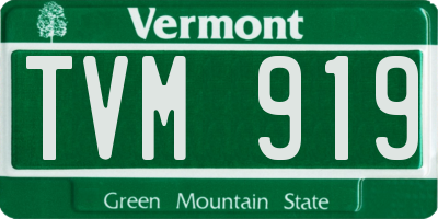VT license plate TVM919