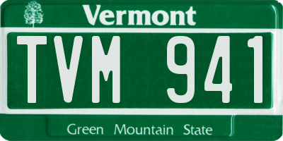 VT license plate TVM941