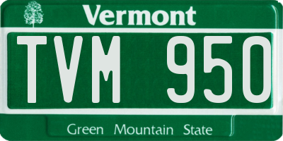 VT license plate TVM950