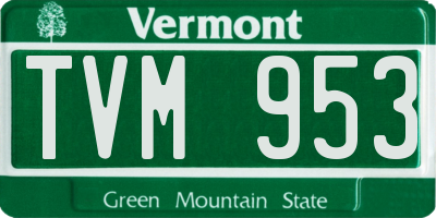 VT license plate TVM953