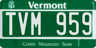 VT license plate TVM959