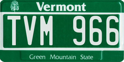 VT license plate TVM966